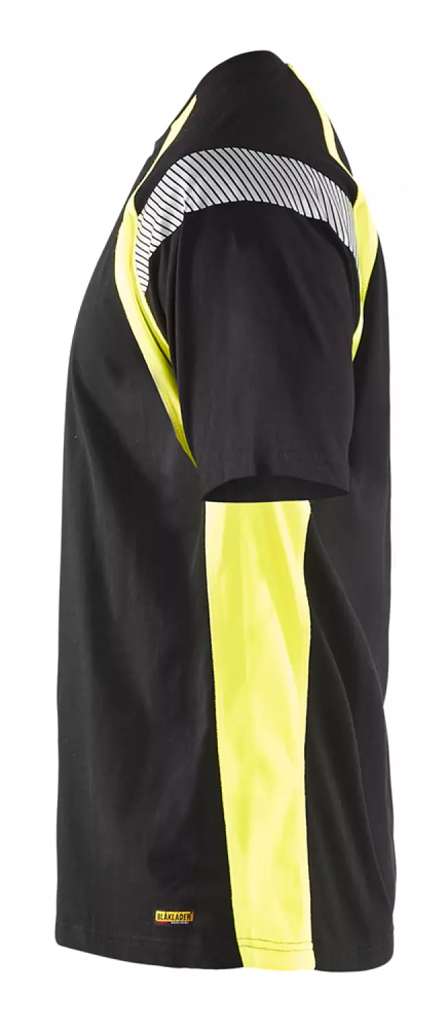 Blåkläder 3332 T-shirt Visible Zwart/geel - L thumbnail 3