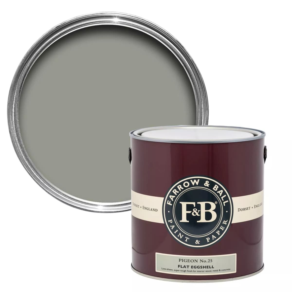 Farrow&Ball Flat Eggshell Pigeon No.25 - 2,5L