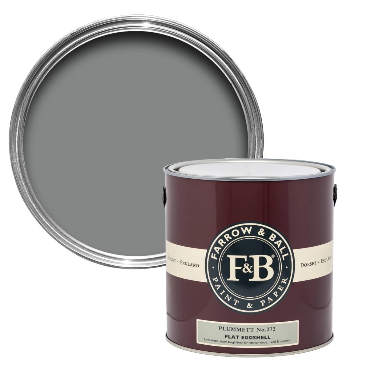 Farrow&Ball Flat Eggshell Plummett No.272 - 2,5L