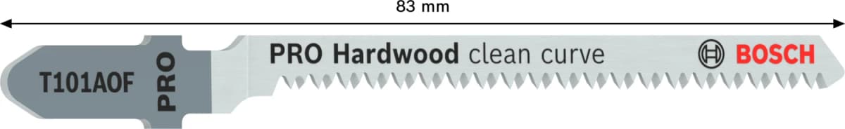 Bosch PRO T101AOF Hardwood Clean Curve Decoupeerzaagblad - 83mm - Hout (5st) thumbnail 4