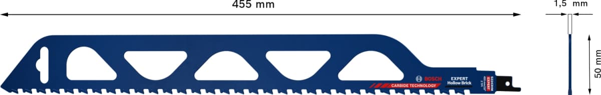 Bosch EXPERT S1543HM Reciprozaagblad - 190mm - Hollow Brick thumbnail 4