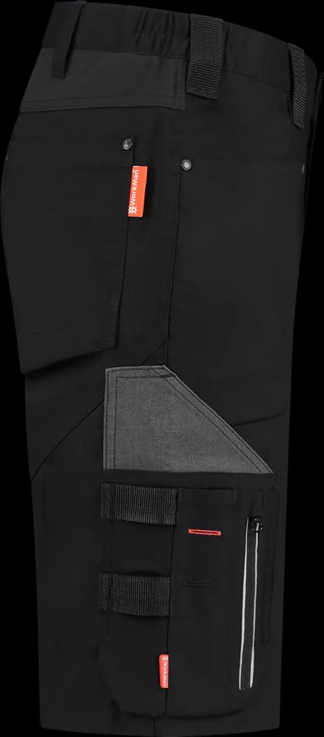 Workman 9063 STRETCH Bermuda Werkbroek P2S - Zwart - Maat 58 (42/34) thumbnail 4