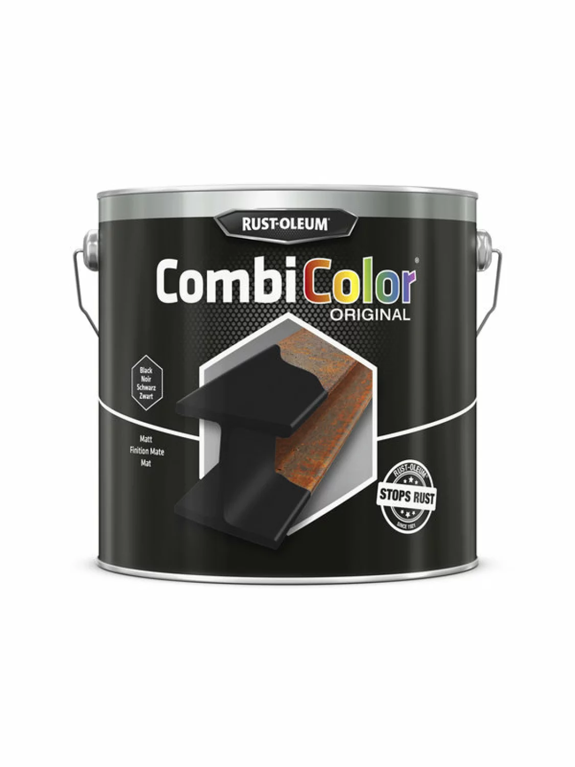 Rust-Oleum CombiColor Metaalverf - Gitzwart - 2,5L