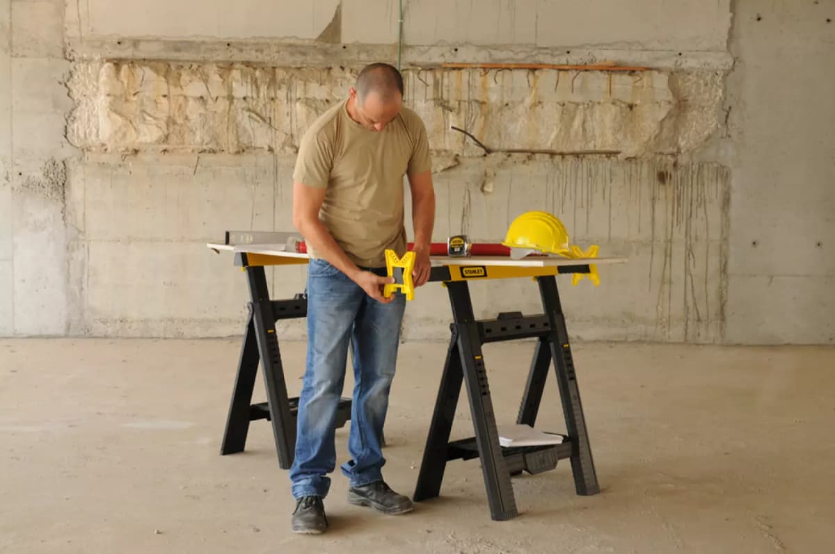 Stanley STST1-70559 Kunststof Schragen - Hoogte En Breedte Verstelbaar - Draagcapaciteit 454 Kg (set Van 2 Stuks) thumbnail 2