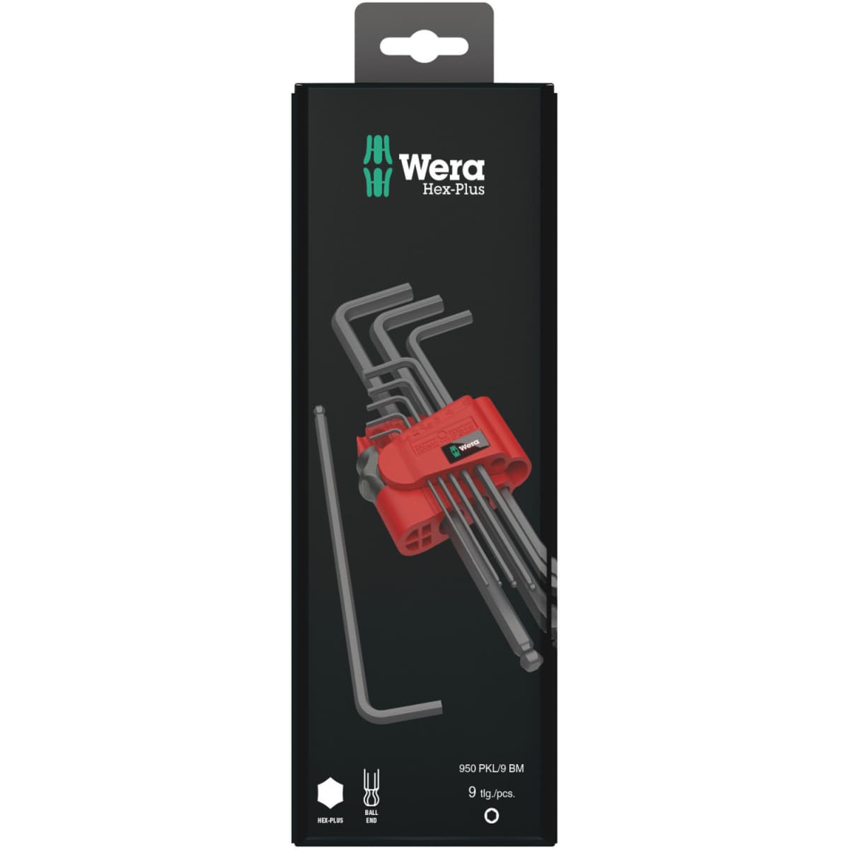 Wera 05073596001 950/9 9 Delige Hex-Plus Inbussleutelset - 1,5-10mm