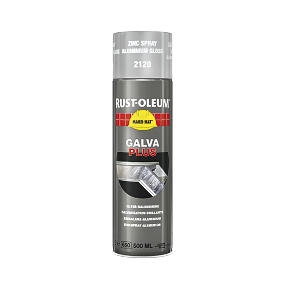 Rust-Oleum Hard Hat Galva-Plus - Fonkelend Aluminium - 0,5L
