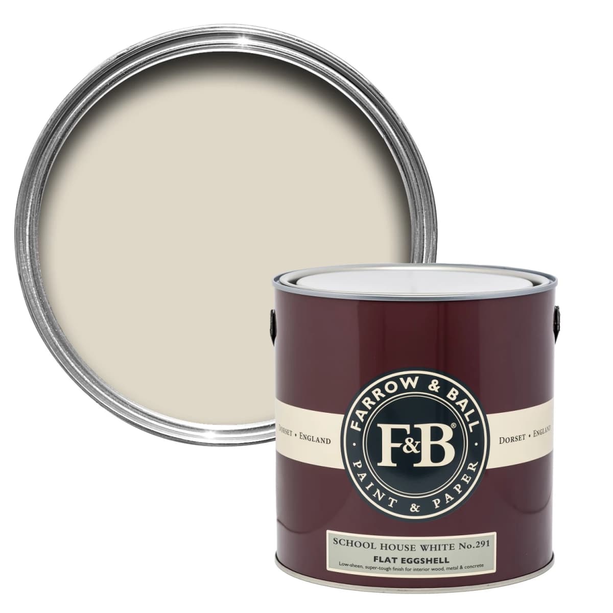 Farrow&Ball Flat Eggshell School House White No.291 - 5L