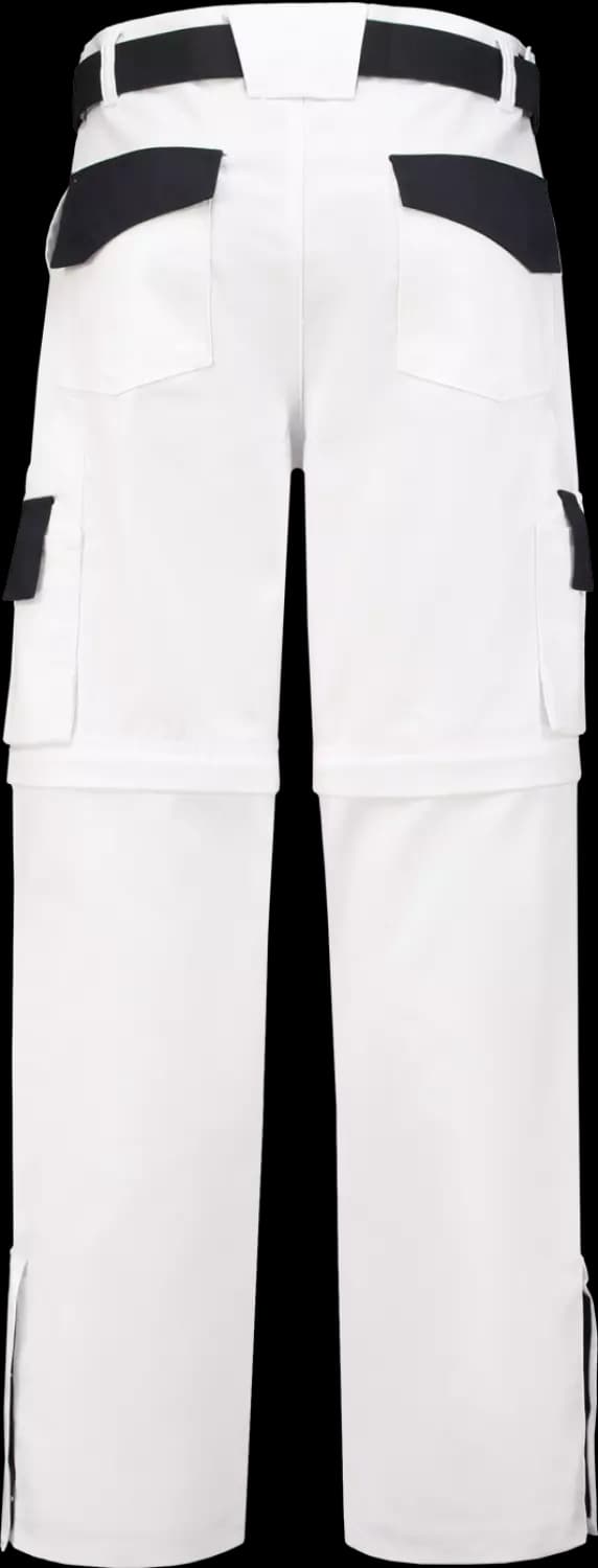 Workman 1004 Classic Worker ZIP OFF Werkbroek - Wit / Navy - Maat 58 (42/34) thumbnail 3