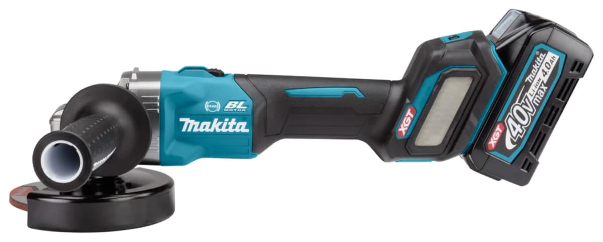 Makita GA023GM201 XGT 40V Max Li-Ion Accu Haakse Slijper Set (2x 4,0Ah) In Mbox - 125mm - Koolborstelloos thumbnail 2