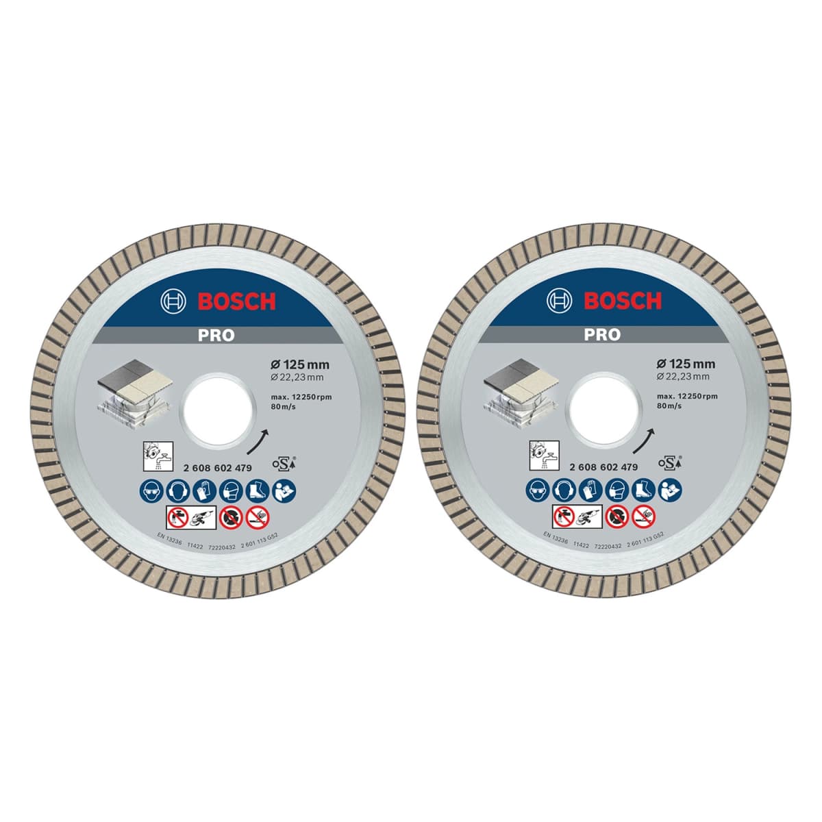 Bosch 061599766Z Diamantschijven - Tegels - 125mm (2 Stuks)