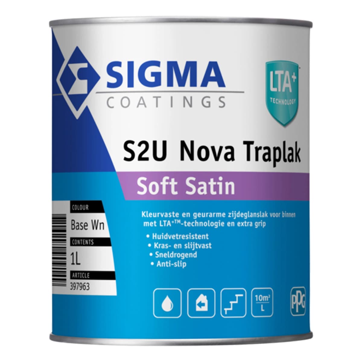 Sigma S2U Nova Traplak Soft Satin - Op Kleur Gemengd - 1L - Lak