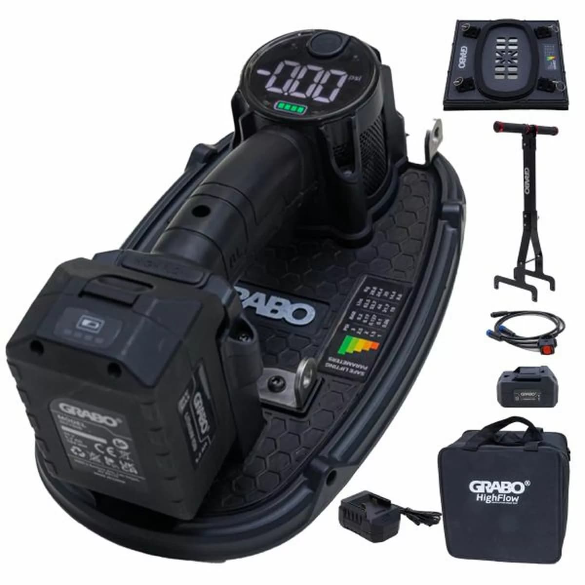 Grabo High Flow Elektrische Vacuüm Tegeldrager In Beschermtas - 50,3kg