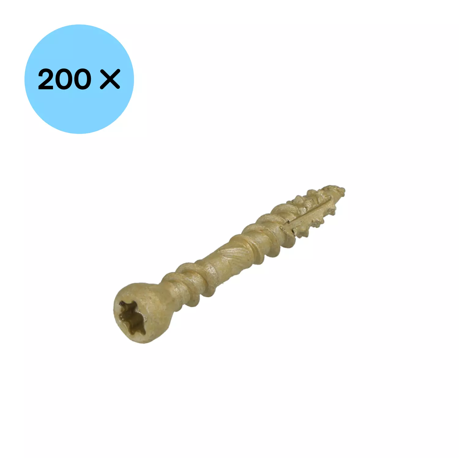 DynaPlus 0283.08.42201 Vlonderschroef - TX20 - 5.0 X 70/35mm - 60 Graden Platkop - Deeldraad - Verzinkt (200st) thumbnail 2