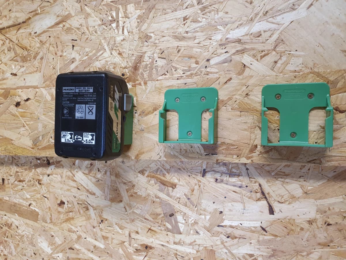 StealthMounts BM-MHH18-GRN-6 Accuhouder Voor Hikoki/Hitachi 18V/36V - Groen - 6-pack thumbnail 3