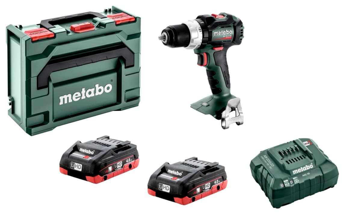 Metabo BS 18 LT BL 18V LiHD Accu Boor-/schroefmachine Set (2x 4.0Ah Accu) In MetaBOX - Koolborstelloos