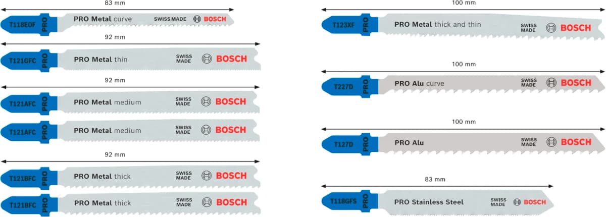 Bosch 2607011942 PRO 10-delige Metaal En Aluminium Zaagbladenset In Robustline Cassette thumbnail 4