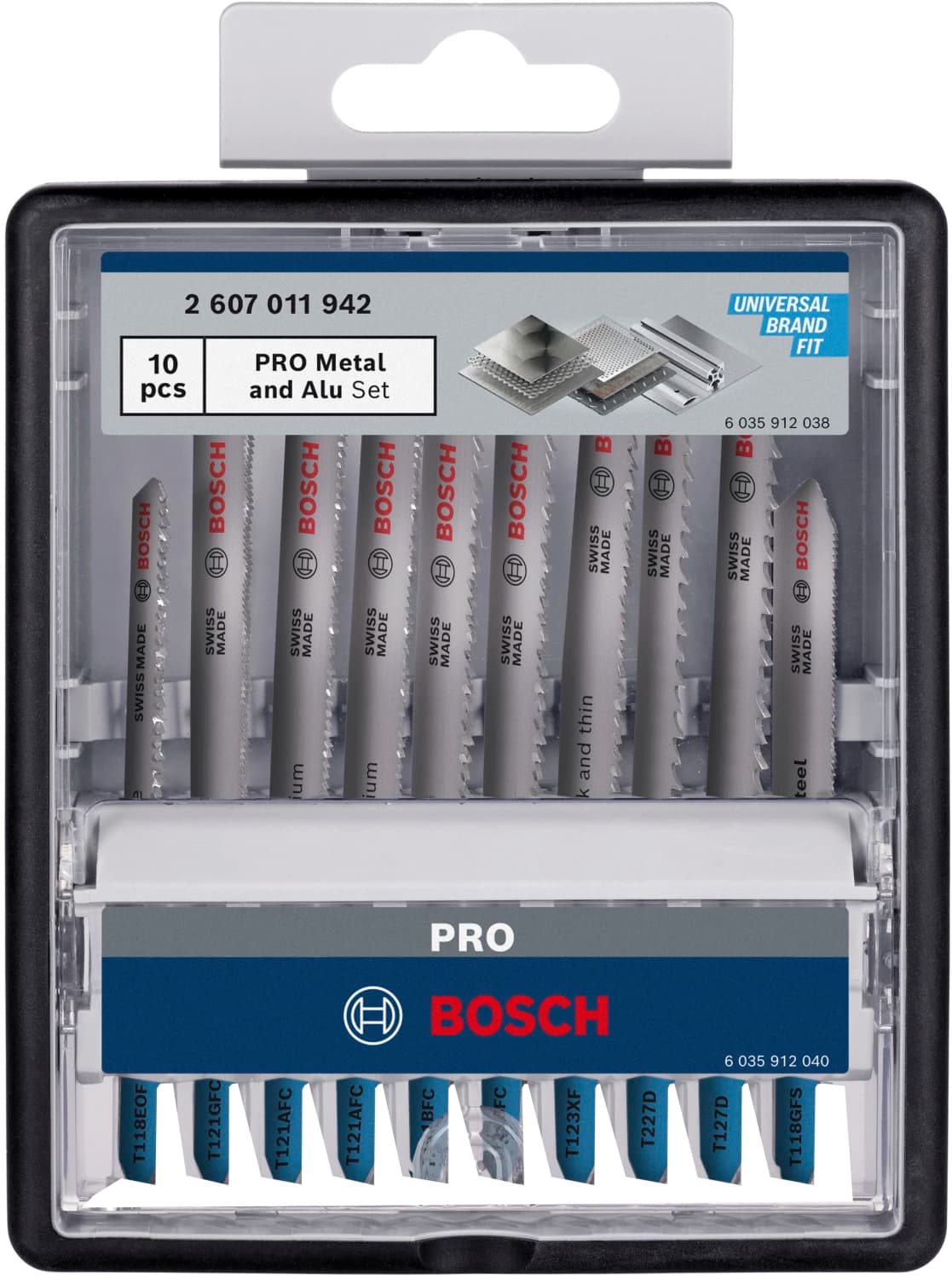 Bosch 2607011942 PRO 10-delige Metaal En Aluminium Zaagbladenset In Robustline Cassette thumbnail 2