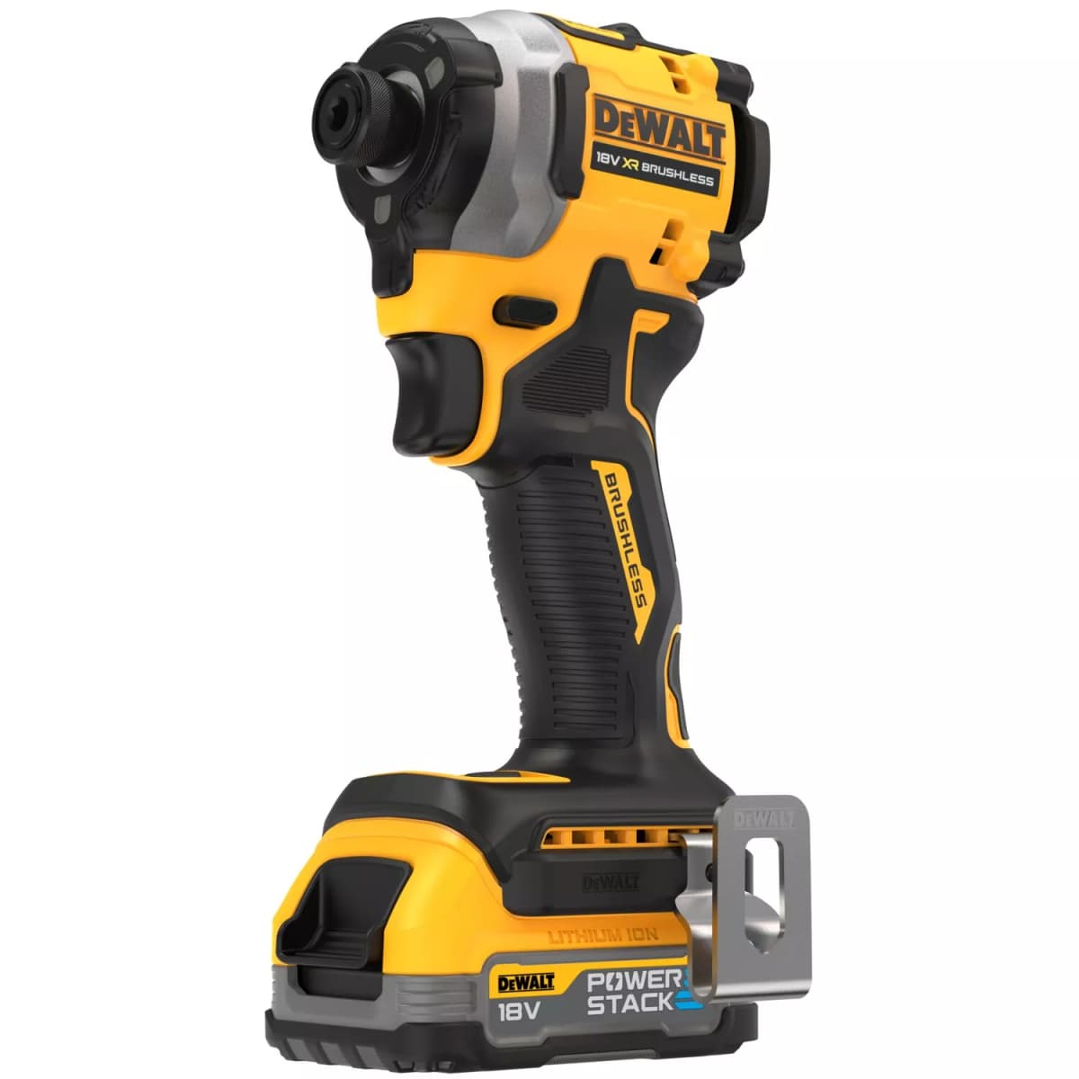 DeWALT DCF850E1T-QW 18V Li-ion XR Accu Slagschroevendraaier Set (1x POWERSTACK Accu) In TSTAK - 1/4"- Koolborstelloos thumbnail 2