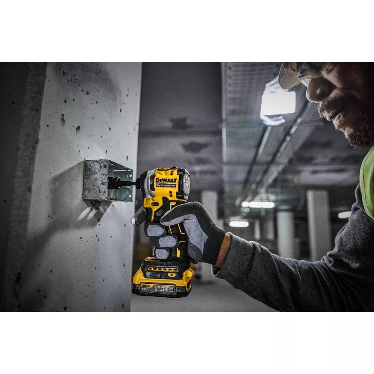 DeWALT DCF850E1T-QW 18V Li-ion XR Accu Slagschroevendraaier Set (1x POWERSTACK Accu) In TSTAK - 1/4"- Koolborstelloos thumbnail 4