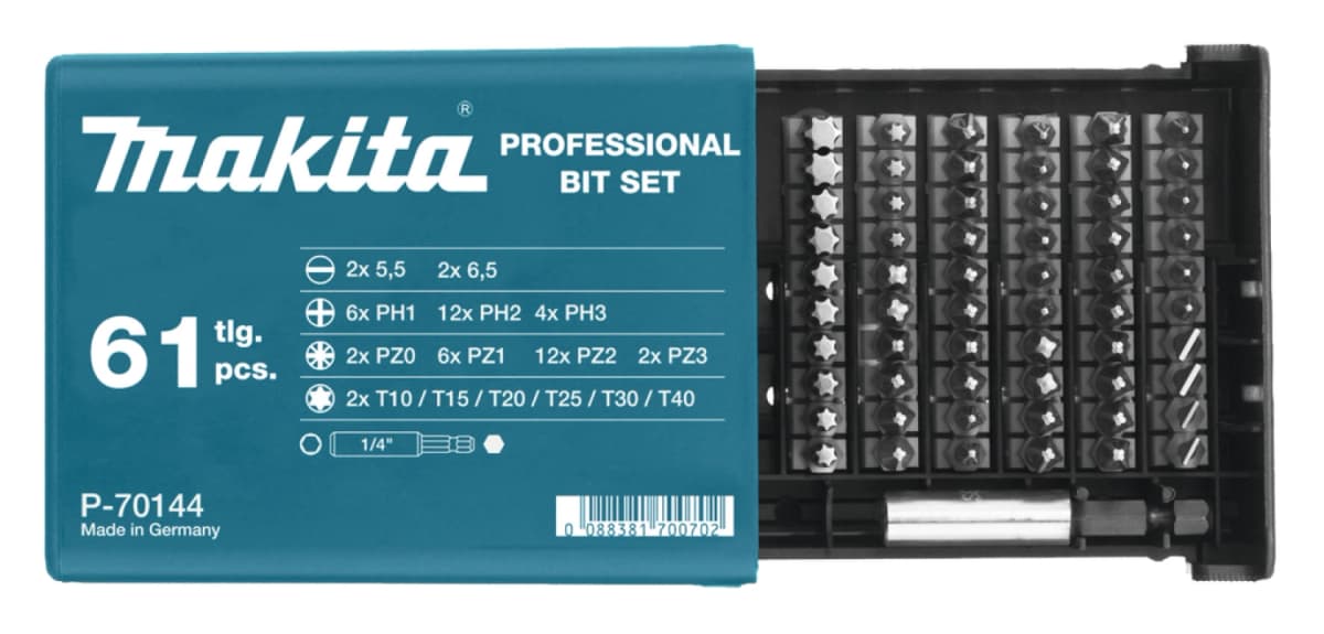 Makita P-70144 61-delige Schroefbitset