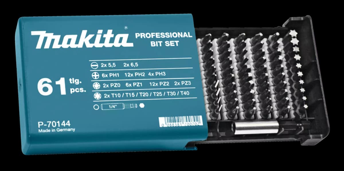 Makita P-70144 61-delige Schroefbitset thumbnail 2