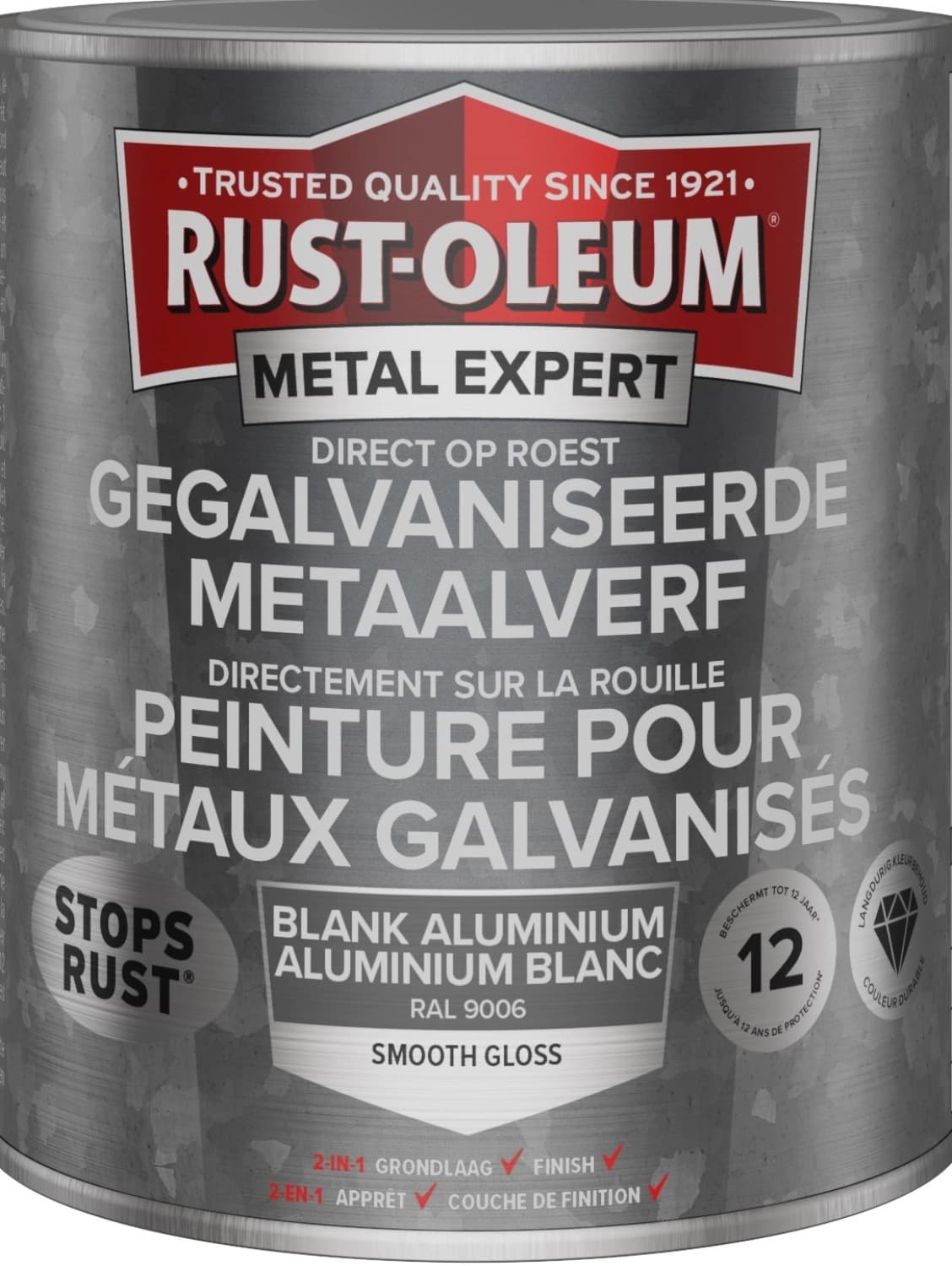 Rust-Oleum Gegalvaniseerde Metaalverf - RAL 9006 Blank Aluminium - 250ml