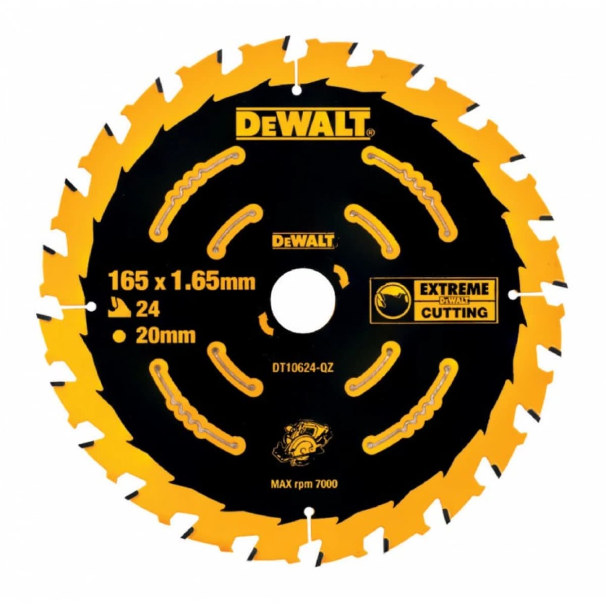 DeWALT DT10624 Extreme Cirkelzaagblad - 165 X 20 X 24T - Hout