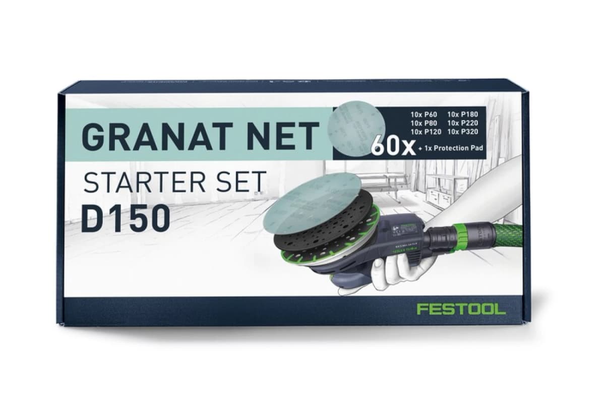 Festool 578667 61-delige Netschuurpapier Set Granat - 150mm thumbnail 2
