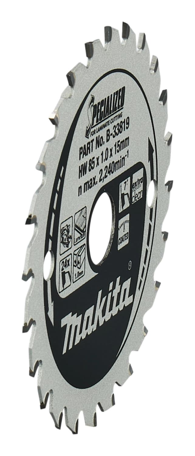 Makita B-33819 Cirkelzaagblad Laminaat - 85 X 15 X 24T - Laminaat thumbnail 2