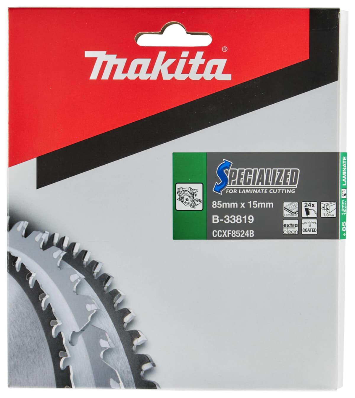 Makita B-33819 Cirkelzaagblad Laminaat - 85 X 15 X 24T - Laminaat thumbnail 4