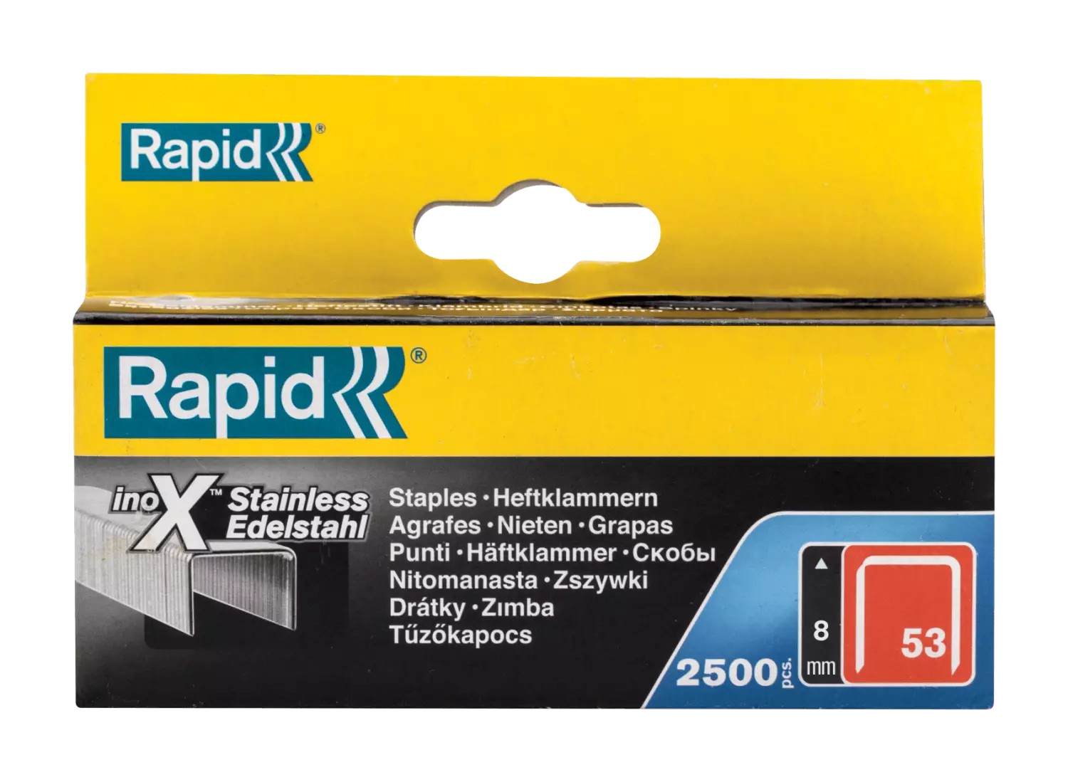 Rapid Dundraadnieten - 53/8mm - RVS - 2500st