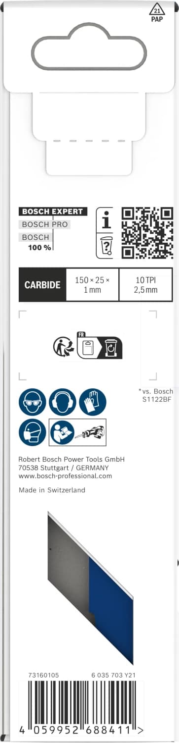 Bosch EXPERT S955HHC Medium-Thick Tough Reciprozaagblad - 100mm - Metaal thumbnail 3