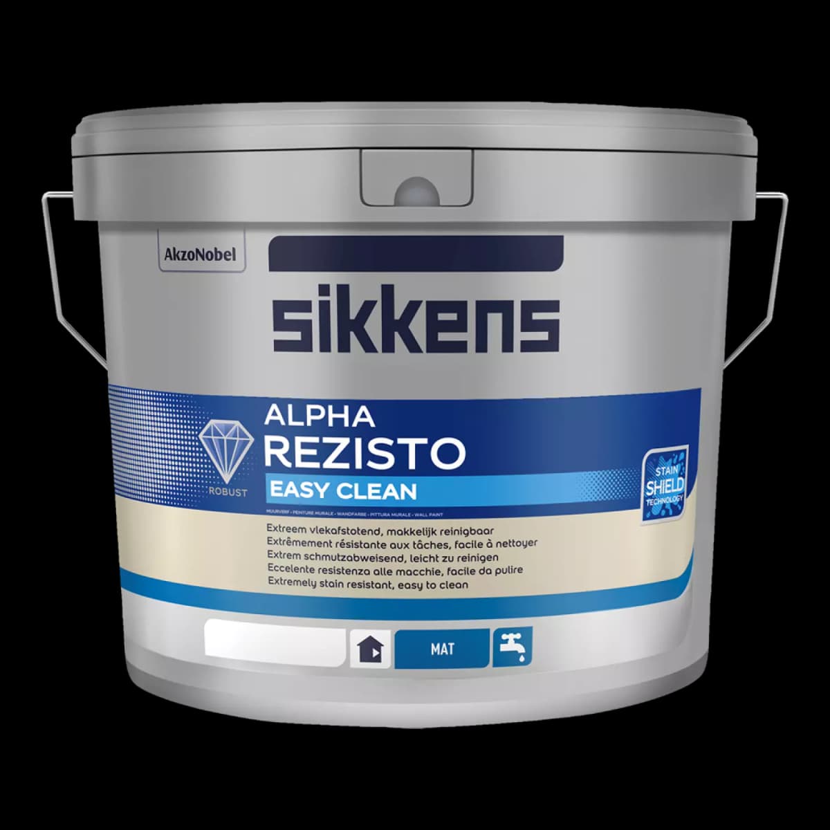 Sikkens Alpha Rezisto Easy Clean Mat - Op Kleur Gemengd - 5L - Muurverf