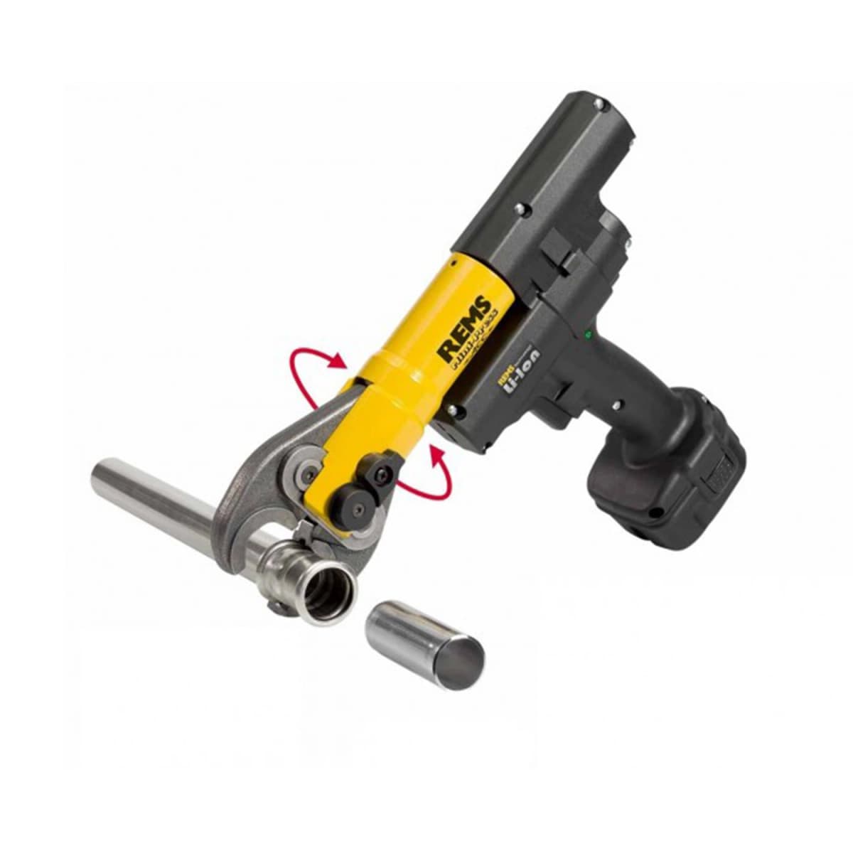 Rems 578X11 14,4V Li-Ion Accu Mini-Press AC Radiaalpers Set (1x 2.5Ah Accu) In Koffer + 3 Bekken Naar Keuze thumbnail 2