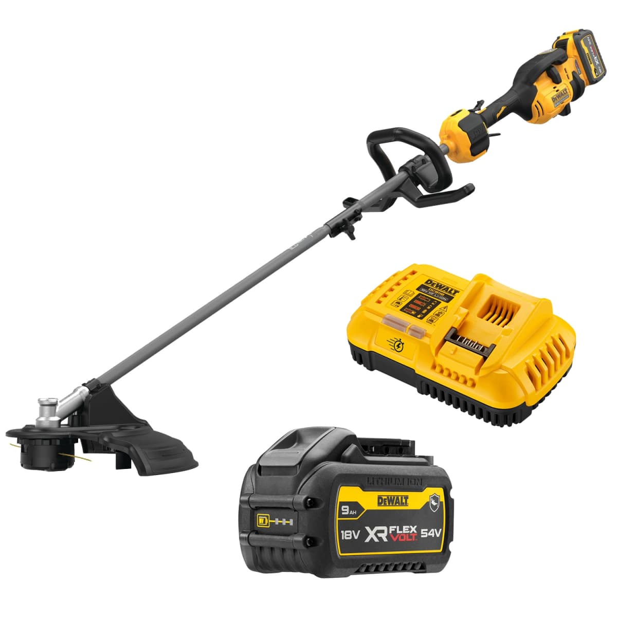 DeWALT DCMAS5713X1 54V XR FLEXVOLT Accu Combisysteem Split Boom Grastrimmer Opzetstuk Set (1x 9.0Ah Accu) - Koolborstelloos - 38mm