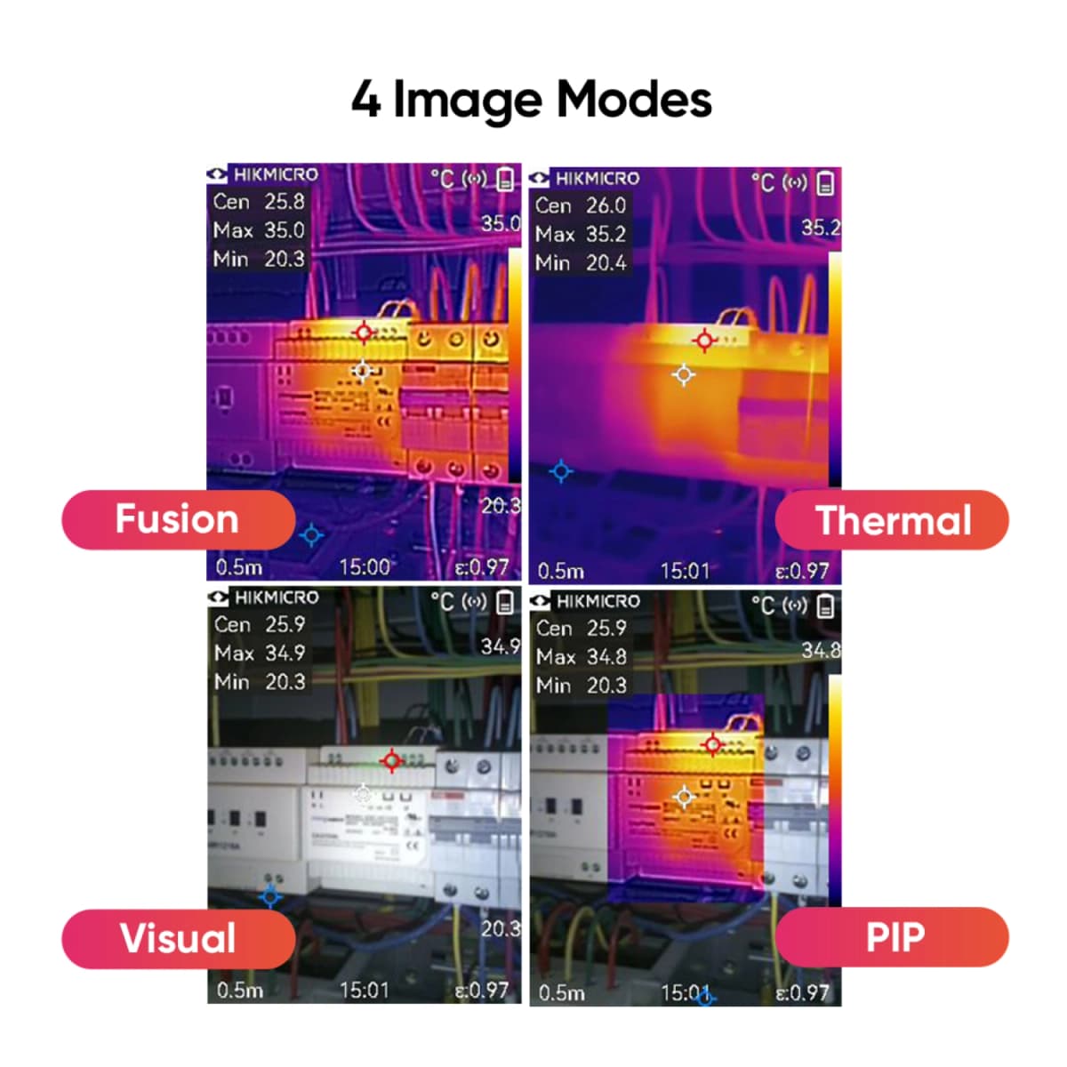 HIKMICRO B20 Warmtebeeld Camera -20ºC Tot 550ºC - 320 X 240px - 16GB - IP54 thumbnail 2