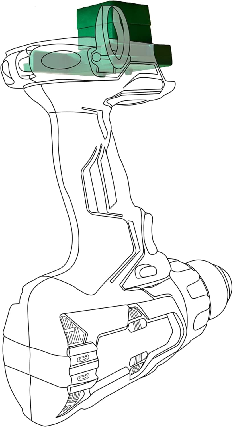 StealthMounts TMSPACE-GRN-6 Tool Mount Spacer Blocks Afstandhouder Voor Machinehouders - 12mm - Voor Hikoki - Groen - 6 Stuks thumbnail 2