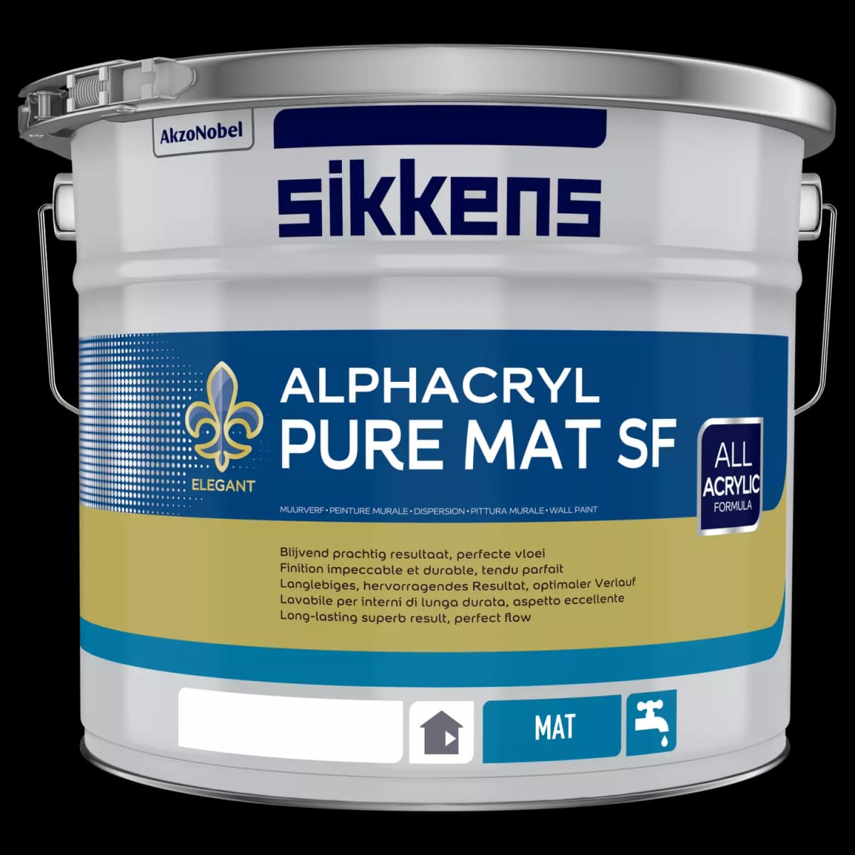 Sikkens Alphacryl Pure Mat SF - Op Kleur Gemengd - 10L - Muurverf