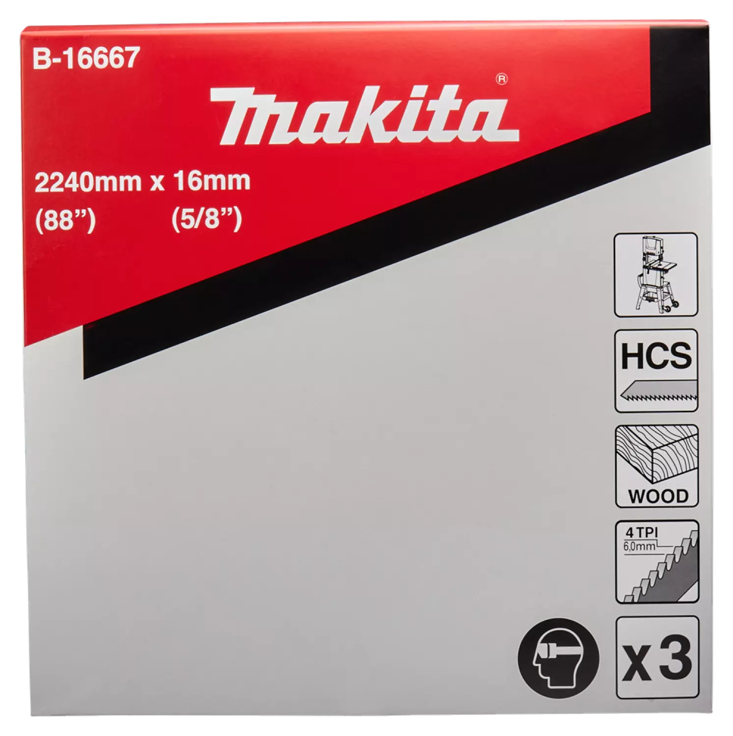 Makita B-16667 Lintzaagblad Voor LB1200F - 2240 X 16mm (3st) thumbnail 2