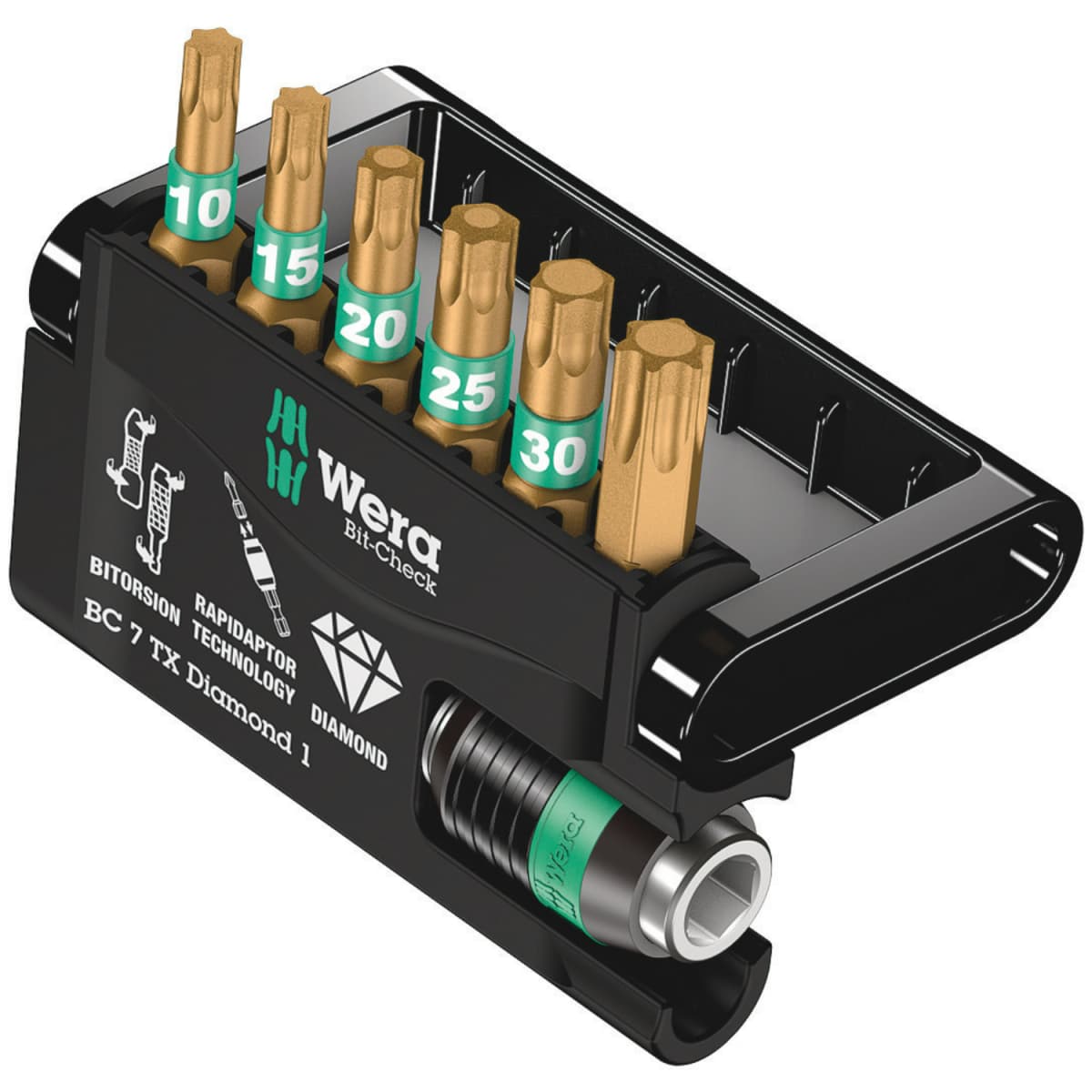 Wera 5057415001 7-delige Bit-Check 7 Diamond Bitset - Torx