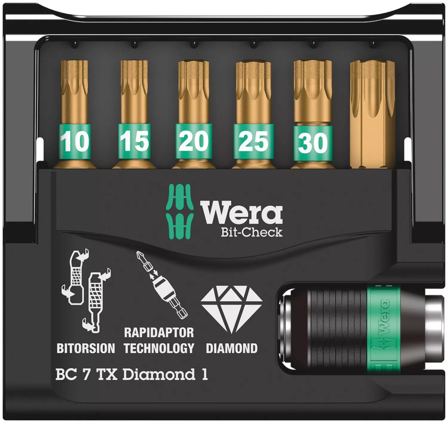 Wera 5057415001 7-delige Bit-Check 7 Diamond Bitset - Torx thumbnail 2
