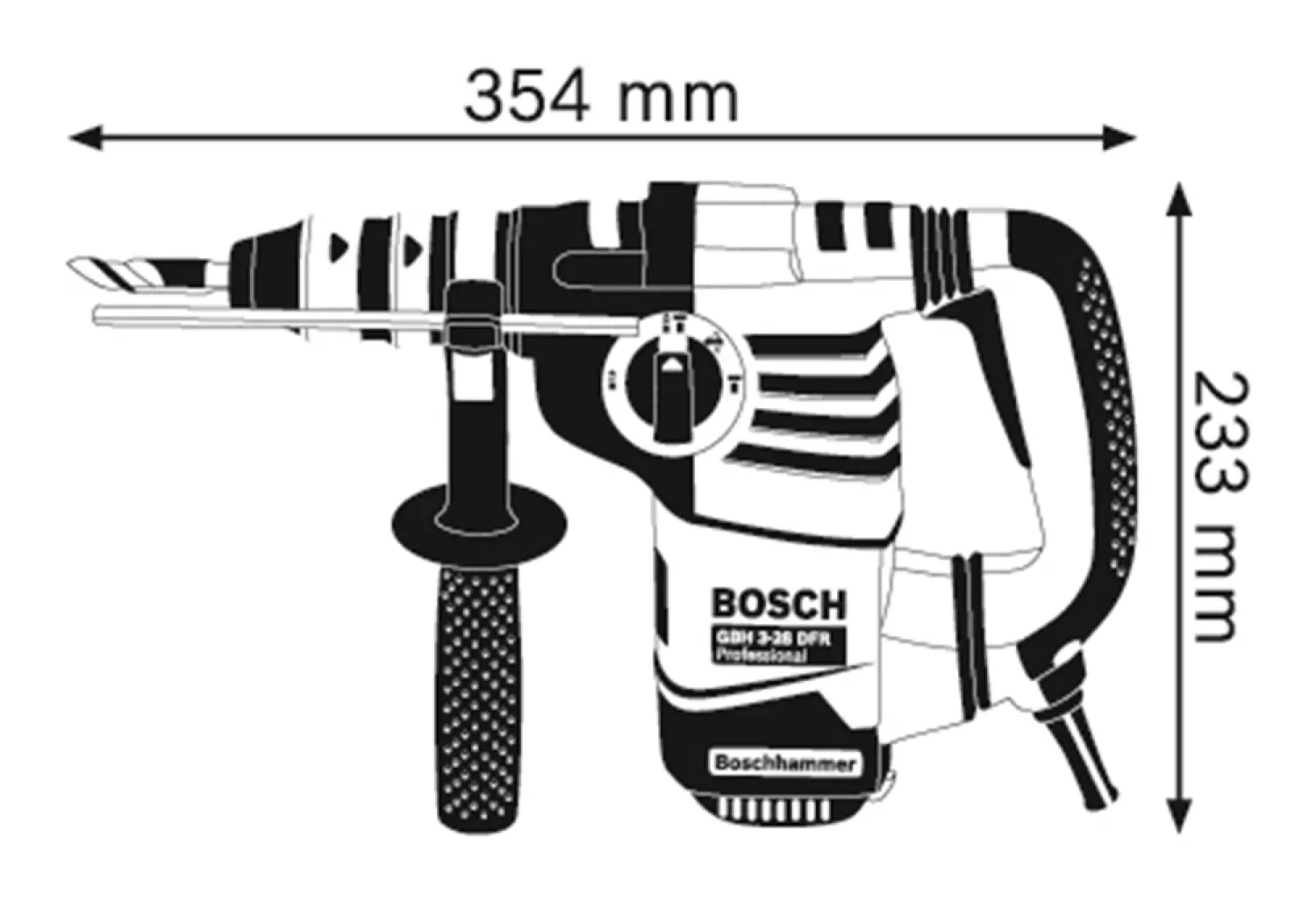 Bosch GBH 3-28 DFR SDS-plus Combihamer Incl. Snelspanboorkop In L-Boxx - 800W - 3,1J thumbnail 3