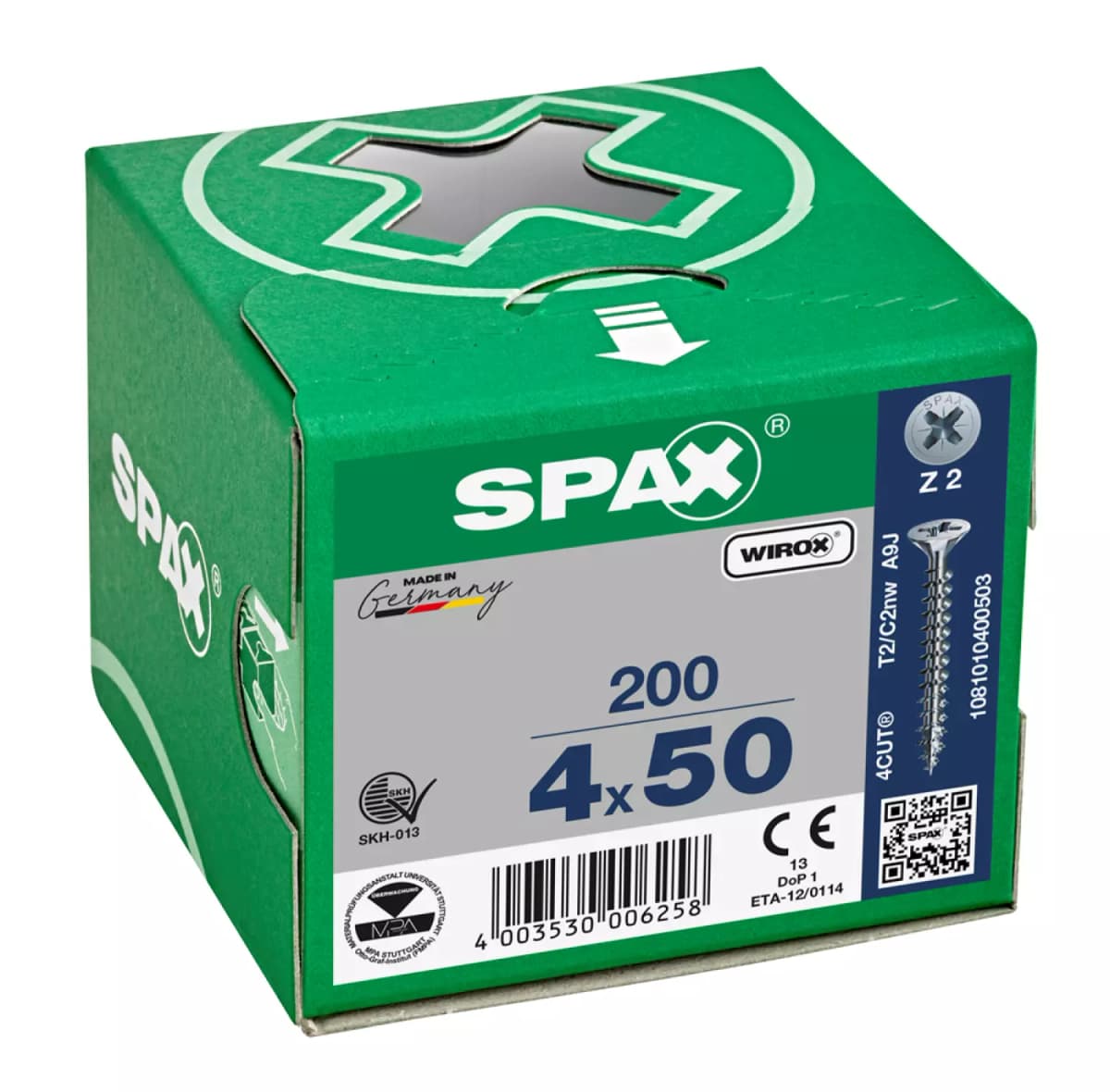 SPAX Universele Schroeven Verzonken Kop - Voldraad - Z2 - 4.0x50 Mm (200st) thumbnail 4