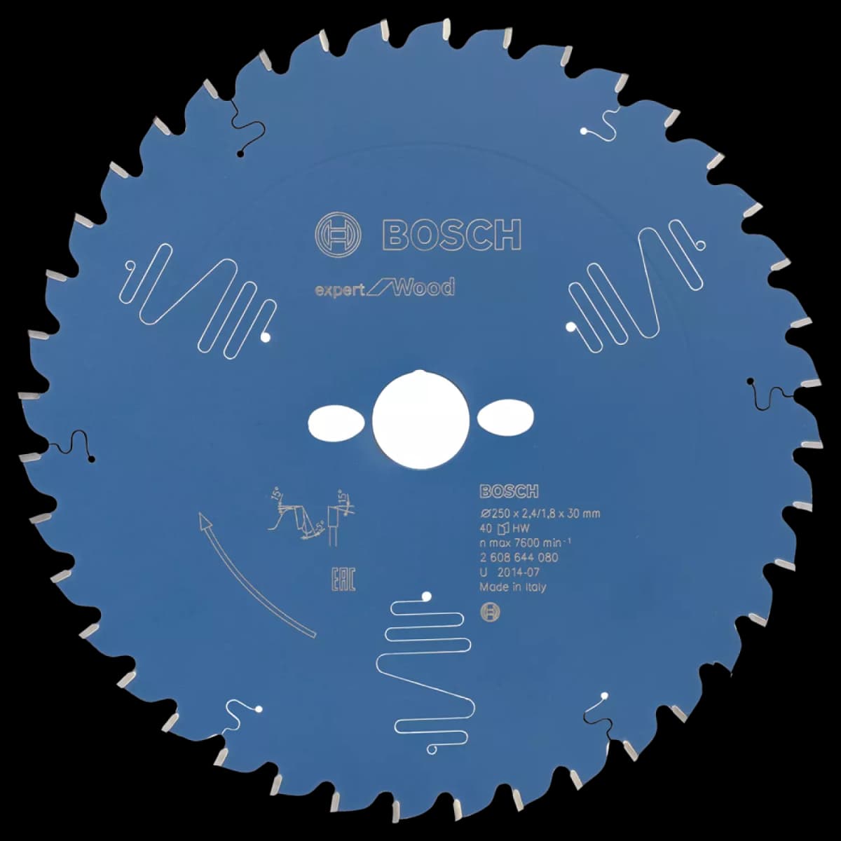 Bosch 2608644080 Expert Cirkelzaagblad - 250 X 30 X 40T - Hout - Carbide