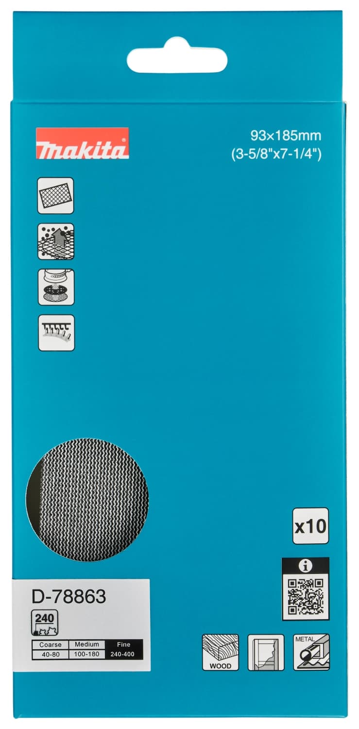 Makita D-78863 Schuurgaas 93x185mm - K240 (10st) thumbnail 3