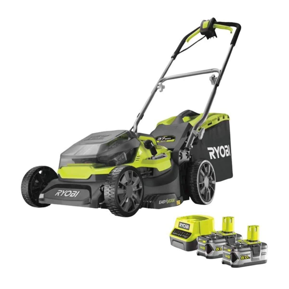 Ryobi RY18LMH37A-250 18V Li-Ion Accu Grasmaaier Set (2x 5.0Ah) - 37cm