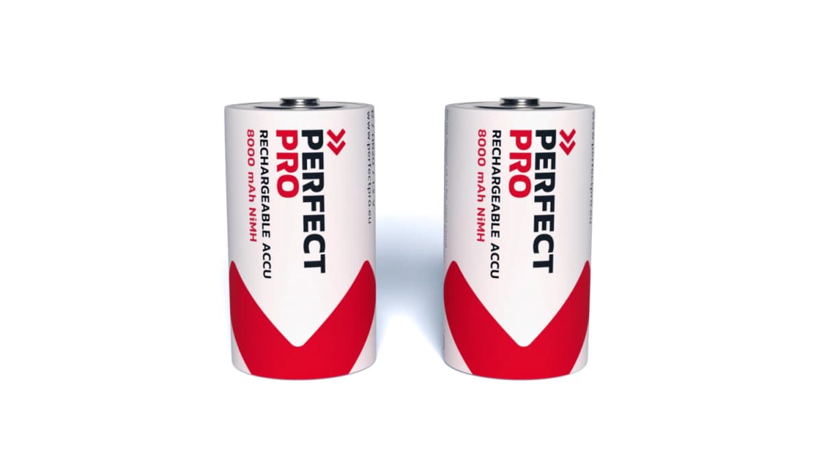 PerfectPro B-D2 Batterij NiMH 8000 MAh, 2 Stuks D