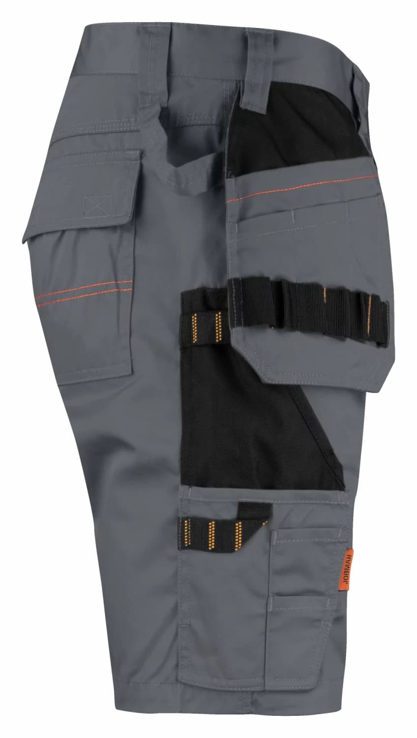 Jobman 2722 Werkbroek Kort Holsterpocket - Maat 48 - Grijs/Zwart thumbnail 4