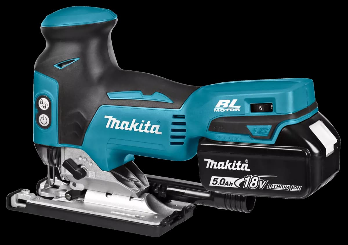 Makita DJV181RTJ 18V Li-Ion Accu Decoupeerzaag Set (2x 5.0Ah Accu) In Mbox - T-greep - Variabel - Koolborstelloos thumbnail 2