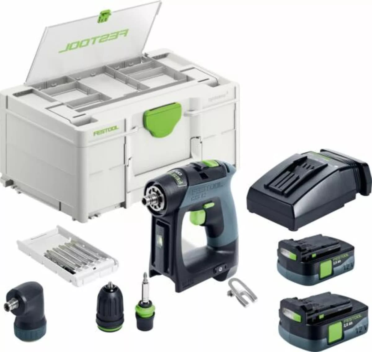 Festool CXS 12 2,5-Set 12V Li-ion Accu-schroefboormachine Set (2x 2.5Ah Accu) In Systainer